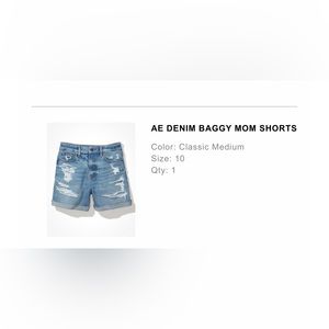 American Eagle Baggy Mom Shorts.